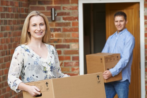Moving van supporting flat and house moves in Wallington
