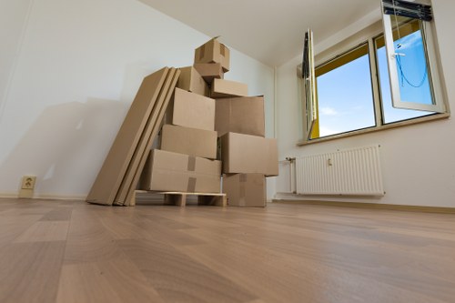 Local removal team loading furniture for a Wallington home relocation