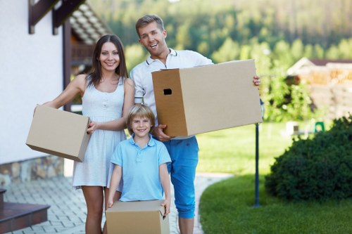 Local moving van for furniture transport in Wallington