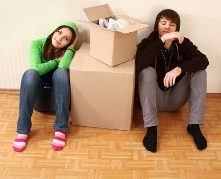 Furniture and boxes loaded into a moving van in Wallington