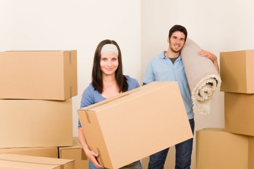 Office relocation items prepared for transport in Wallington