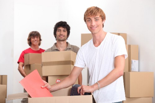 Wallington removals van helping with residential relocation