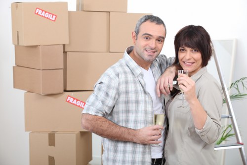 Local moving van helping with home relocation in Wallington